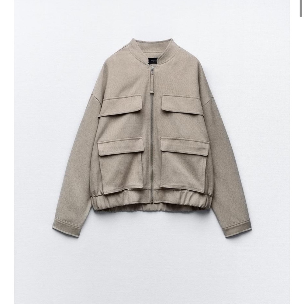 Zara Bomber Jacket with Front Pockets